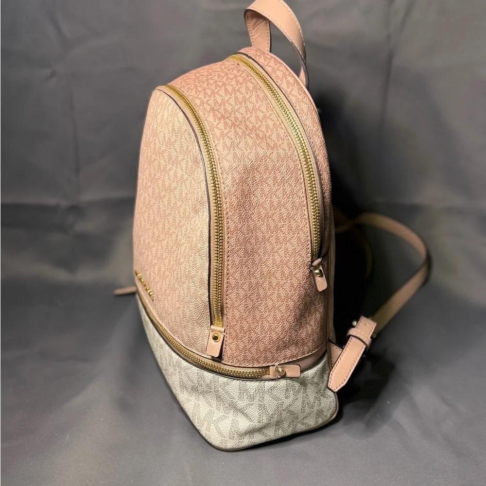 Michael Kors Pink and Cream Backpack